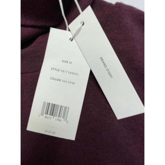 NWT $125 Vince Women's Sleeveless Turtleneck Top Merlot Burgundy Size Medium - Picture 5 of 9